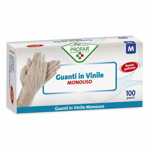 Profar - Guanto in vinile senza polvere m 100 pezzi