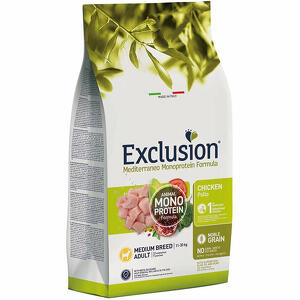 Dorado - Exclusion mediterraneo monoprotein noble grain adult chicken medium 12kg