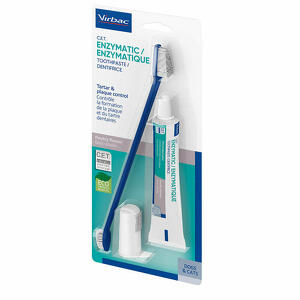 Virbac - Kit dentifricio enzimatico 70 g - Spazzolino da denti e dito