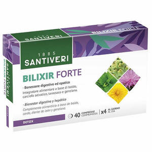 Santiveri - Bilixir Forte 40 compresse - Integratore per fegato e digestione