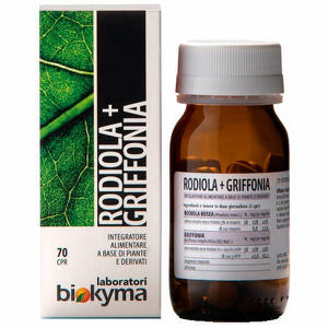 Laboratori biokyma - Rodiola + griffonia 70 compresse 600 mg rod rosea radice estratto titol 270 mg e griffonia semi estratto 270 mg eccipienti