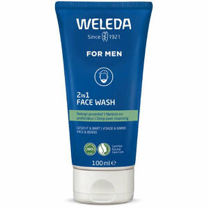 Weleda - 2in1 Face Wash Gel Detergente - 100 ml per Viso e Barba