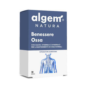 Algem Natura - Benessere ossa 30cps - Integratore con calcio, vitamine e estratti vegetali