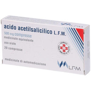 L.F.M. - Acido Acetilsalicilico 500 mg - Compresse per Dolore e Febbre