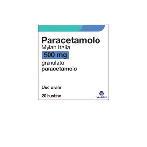 Mylan - Paracetamolo 500mg - Granulato 20 bustine per dolori e febbre