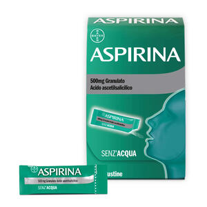 Aspirina - Granulato 500 mg - 10 Bustine per Mal di Testa e Febbre