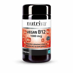 Nutriva - Vegan B12 60 compresse 1000 mcg - Supporto Vitamina B12