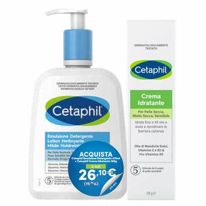 Cetaphil - Cetaphil bipack emulsione detergente 470ml + crema idratante 100 g