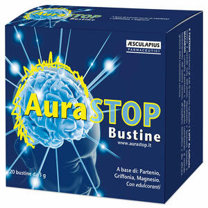 Aesculapius Farmaceutici - Aurastop 20 bustine da 3 g - Integratore per il benessere mentale