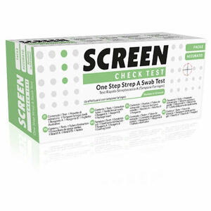 Screen - Test one step strep a autodiagnostico determinazione qualitativa antigeni streptococco a da tampone faringeo