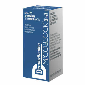 Dermovitamina - Dermovitamina micoblock 3 in 1 smalto idratante e traspirante blu 5ml