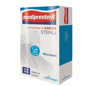 Medi presteril - Garza compressa medipresteril 12/8 fu 18x40cm 12 pezzi