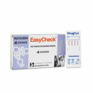 Easycheck - Test rapido singolo o multiplo per rivelazione uso di droghe strip easycheck 4 sostanze c