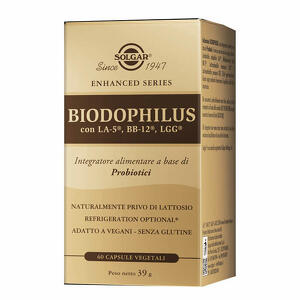 Solgar - Biodophilus 60 capsule vegetali - Probiotici per l'intestino