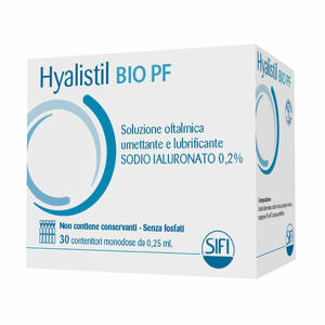 Hyalistil - Hyalistil bio pf soluzione oftalmica phosphate free monodose a base di acido ialuronico 0,2% 30 flaconcini 0,25 ml