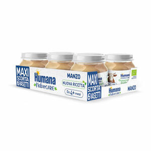 Humana - Humana omogeneizzato manzo bio 6 vasetti da 80 g