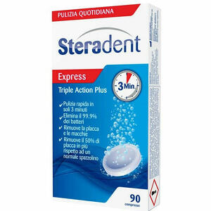 Steradent - Compresse igienizzanti per dentiere - 90 Pezzi