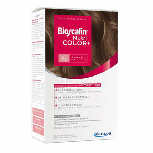 Bioscalin - Bioscalin nutricolor plus 6 biondo scuro crema colorante 40 ml + rivelatore crema 60 ml + shampoo 12 ml + trattamento finale balsamo 12 ml