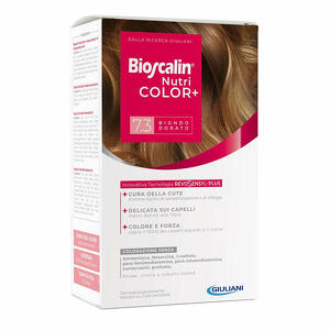 Bioscalin - Bioscalin nutricolor plus 7,3 biondo dorato crema colorante 40 ml + rivelatore crema 60 ml + shampoo 12 ml + trattamento finale balsamo 12 ml